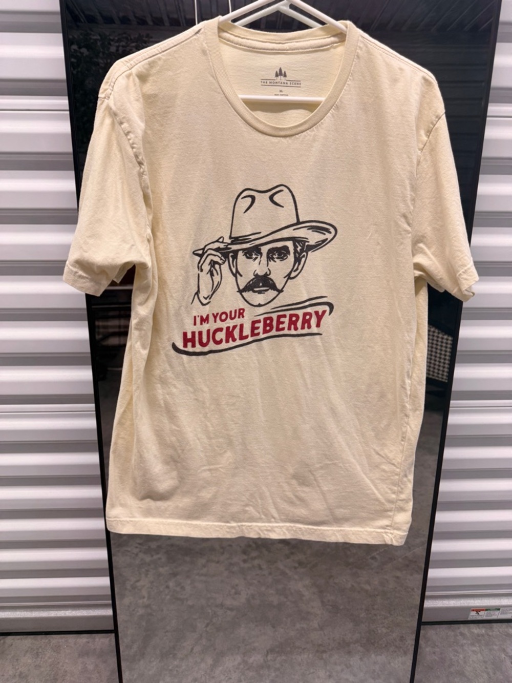 Cream Graphic Short-Sleeve Tee - 'I'm Your Huckleberry'